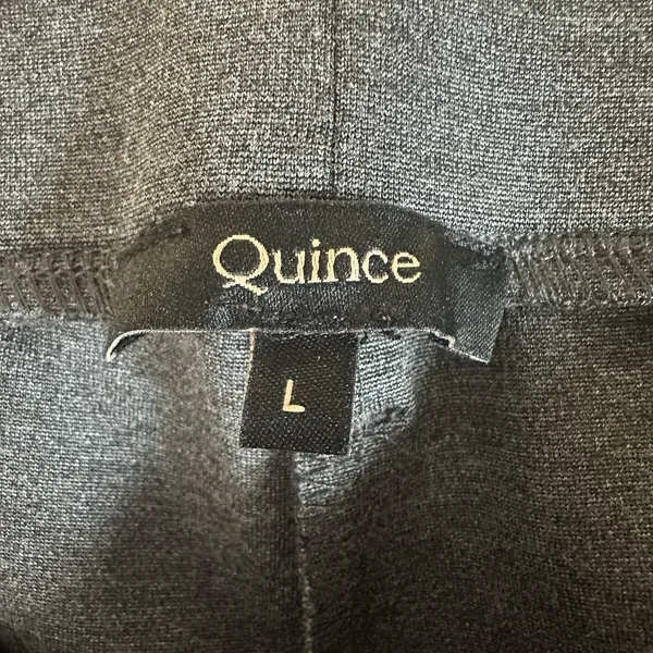 Quince Ultra-Stretch Ponte Straight Leg Pants Large Charcoal Gray Office Career - Image 5
