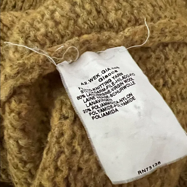 Weekend MaxMara Yellow Wool Blend Cardigan Size M - Image 2