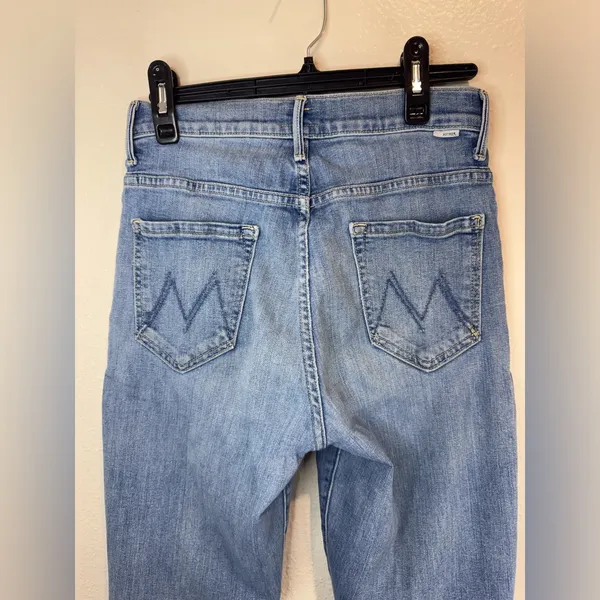 Mother Denim The Seamed Swooner Hover Blowing Kisses Blue Skinny‎ Jeans Size 27 - Image 7