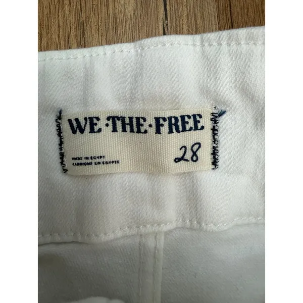 We‎ The Free White Flare Jeans High Rise Boho Stretch Size 28 - Image 8