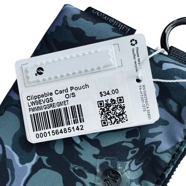 Lululemon Clippable Card Pouch Flower Meld Mini Multi / Graphite Grey / Gunmetal - Image 7