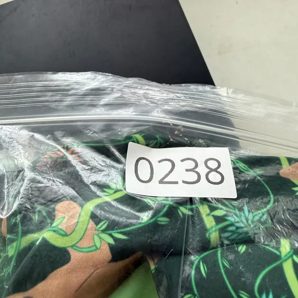 Sprints Sloth Print Windbreaker Jacket Green Half Zip Hooded Womens Large - Image 12
