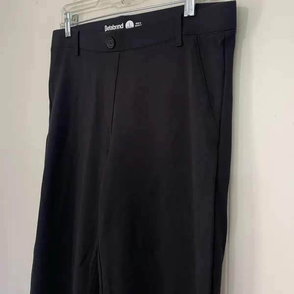 Betabrand Classic Dress Pants Yoga Pants Bootcut Black ~ Women’s Size L Petite - Image 5