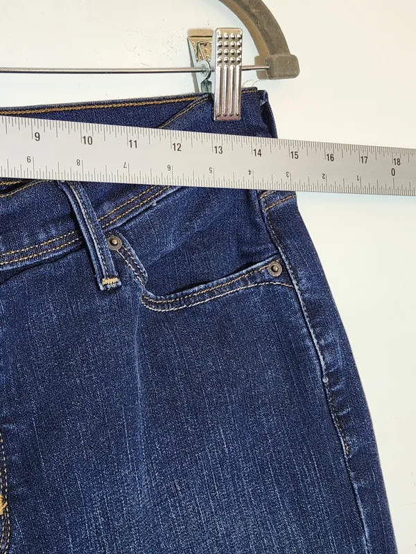 Levi's Womens 512 Perfectly Slimming Dark Wash Straight Leg Jeans Size 12 - Image 6