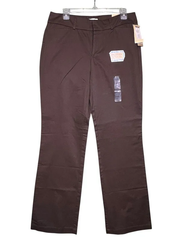 Dockers Pants Womens 10 Long Mid Rise Curvy Truly Slimming Straight Leg New - Image 12