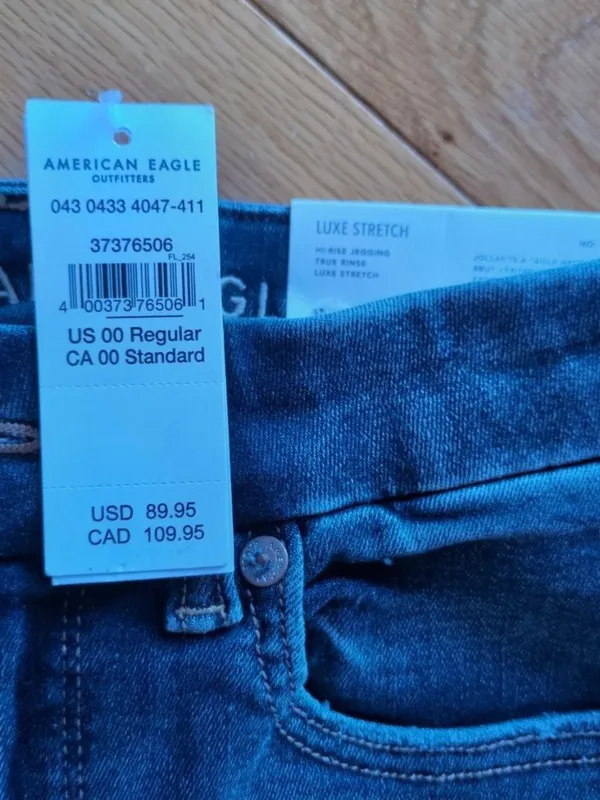American Eagle Luxe Stretch Hi-Rise Jegging Womens 00 (24x30) Blue Denim Jeans - Image 6