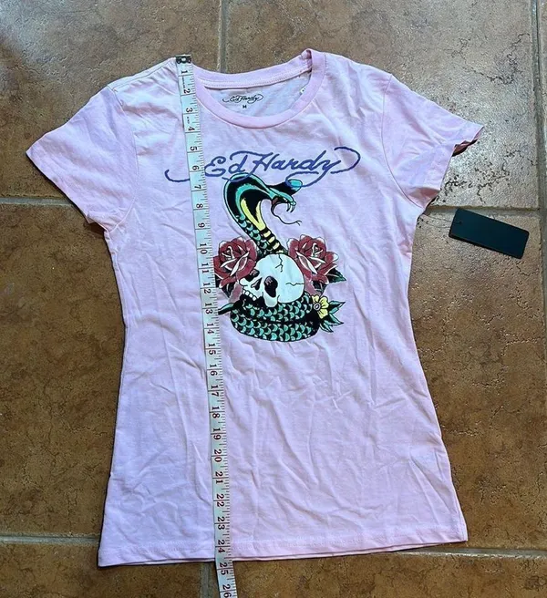 NWT Ed Hardy pink Cobra tshirt size M - Image 7