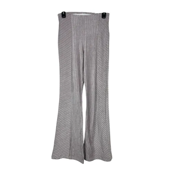 Free People Raindrops Lavender Ribbed Flare Velvet Pants Metallic Festival NWT S - Image 5