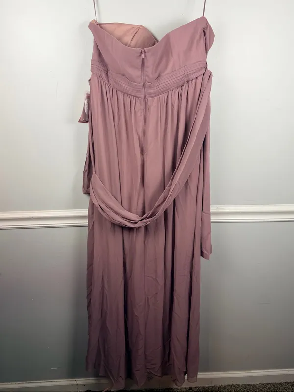 New birdy grey Grace Dress in Chiffon Dark Mauve size curve 1X - Image 8