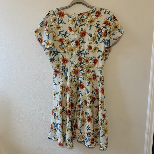 Altar'd State Womens Size Large Multicolor Floral Print Surplice Shift Dress - Image 3