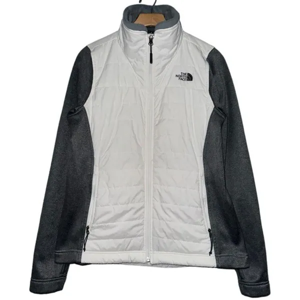 THE NORTH FACE Women's Size M White Charcoal Gray ThermoBall Activewear Jacket - Image 3