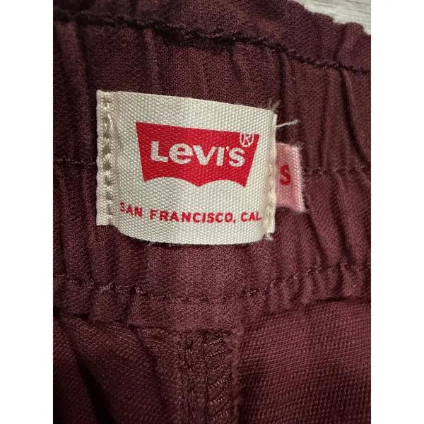 Levi's Burgundy Paperbag Jogger Pants Women's Small Stretch Pull On - Image 4