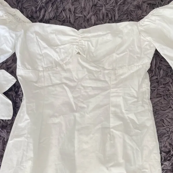 Revolve MORE TO COME Amora Bow Mini Dress in White - Image 8