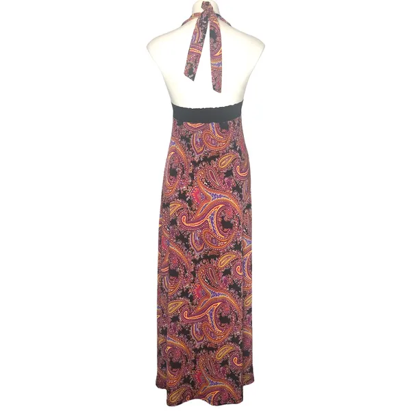Paisley Halter Maxi Dress - Size Small - Image 5
