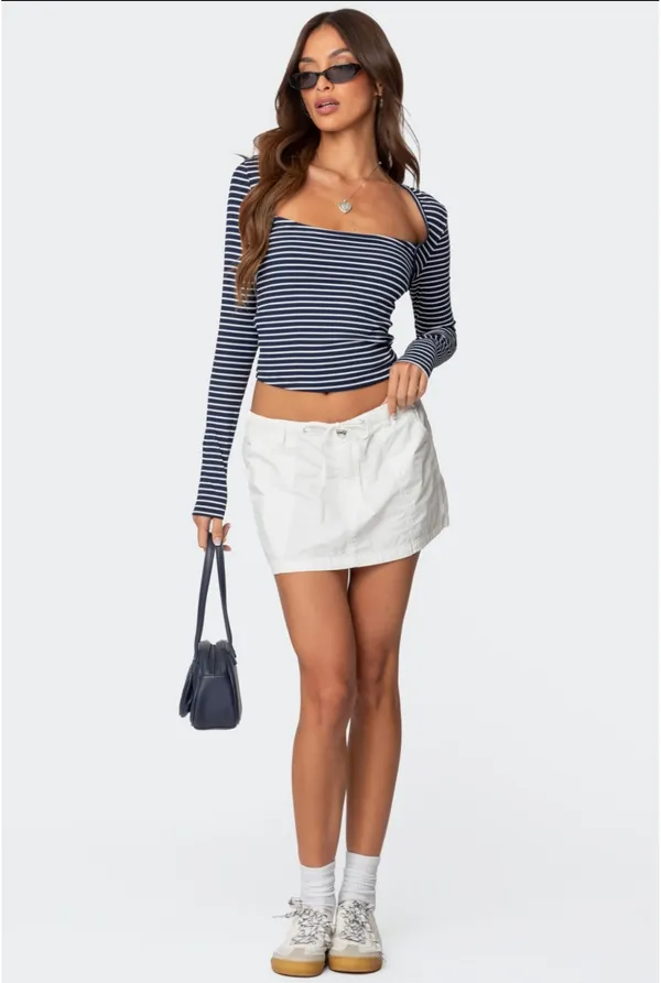 Edikted Alex Striped Top - Image 2