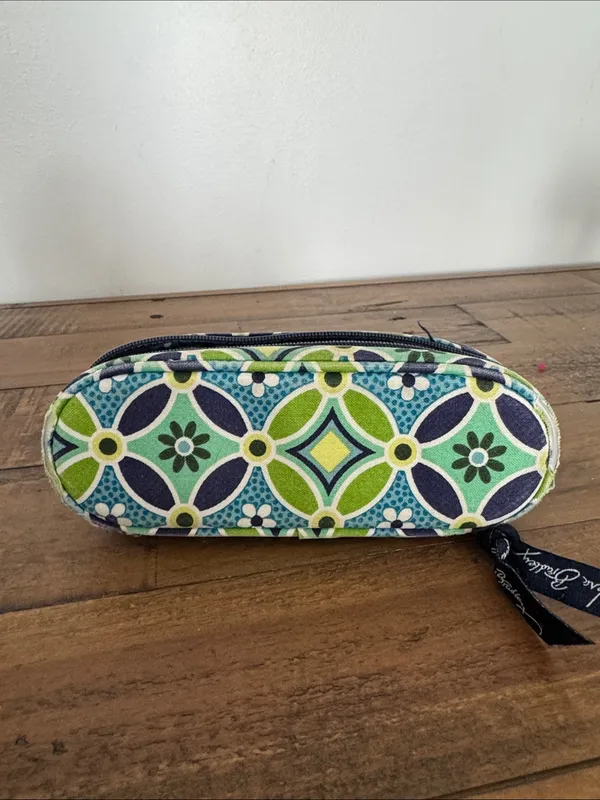 Vera Bradley Green Blue Floral Geometric Glasses Sunglasses Sip Up Case - Image 3