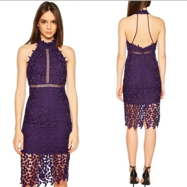 NWT Bardot Gemma lace dress purple‎ Sz 4 - Image 3