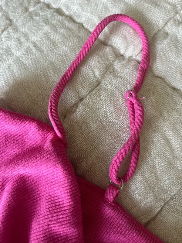Lulus Bodysuit Pink Ribbed - Image 5