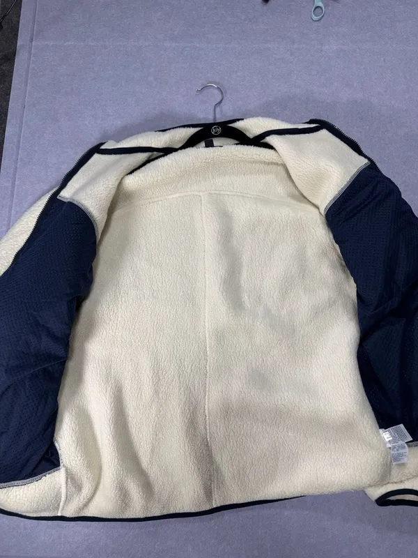J.Crew Nordic Fleece Full Zip Jacket Size XL White Polartec - Image 6