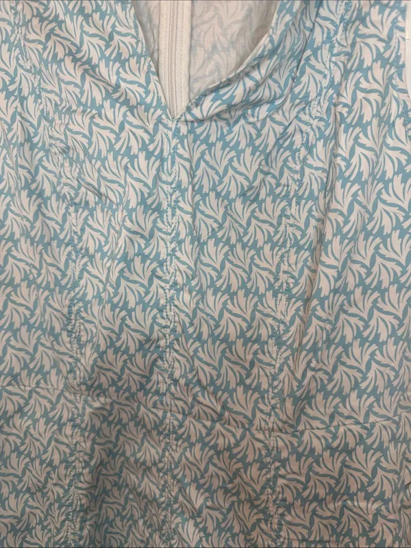 Boden Light Blue and‎ White Print Sleeveless Dress size 8 EUC - Image 3