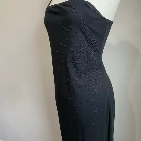 City Triangle Black Maxi Dress M Y2K Whimsigoth Square‎ Neck Dark Romantic - Image 8