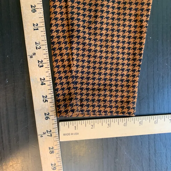 Lands End Starfish Leggings Womens‎ Large 14-16 Brown Houndstooth Knit Pants L - Image 10