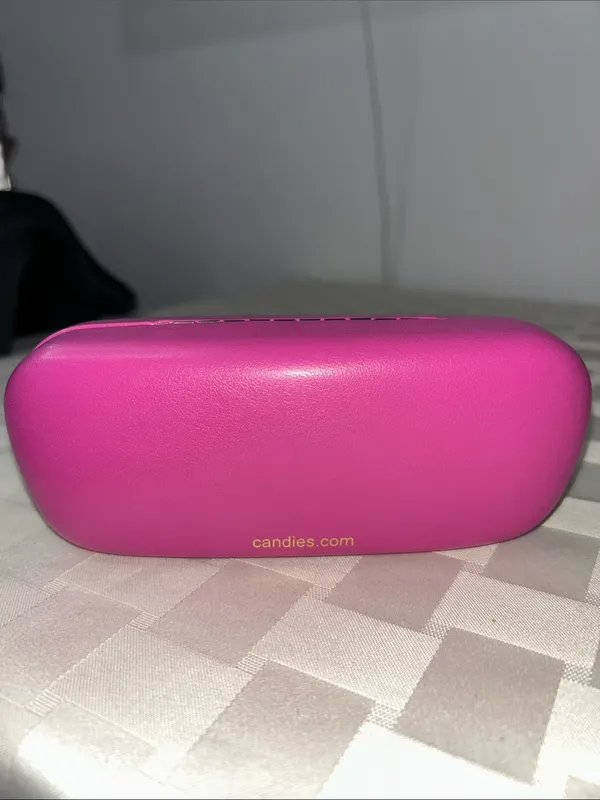 Candie's Fuchsia Eyeglass Case with Gold Script Logo - Image 3