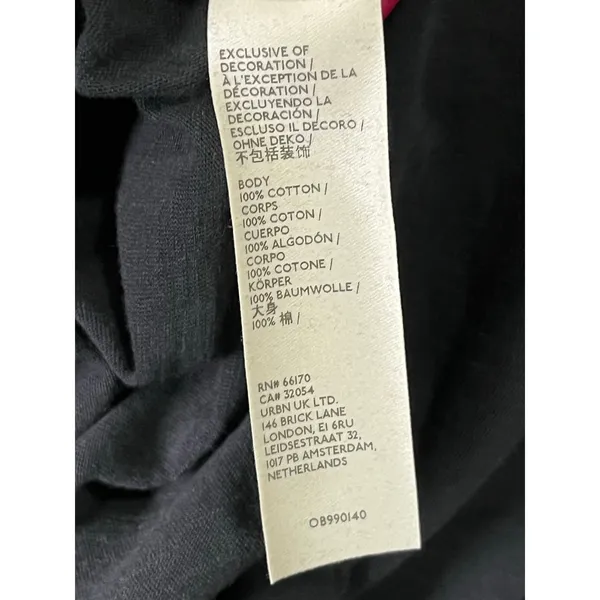 Free People Arden Tee Black Oversized Long Sleeve Tunic Tee Size Medium New - Image 10