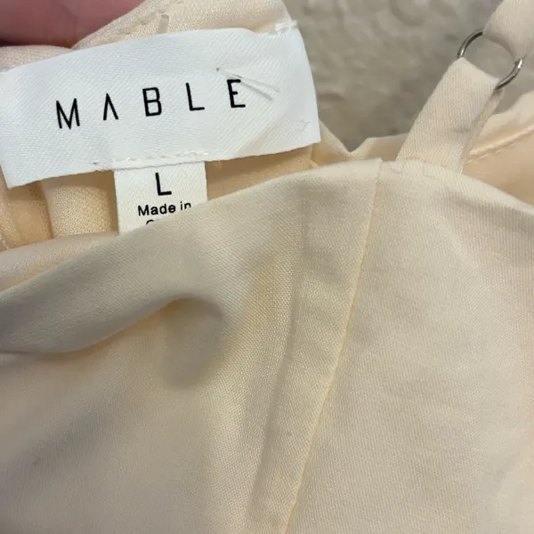 MARBLE Cream Cutout Romper Size L - Image 4