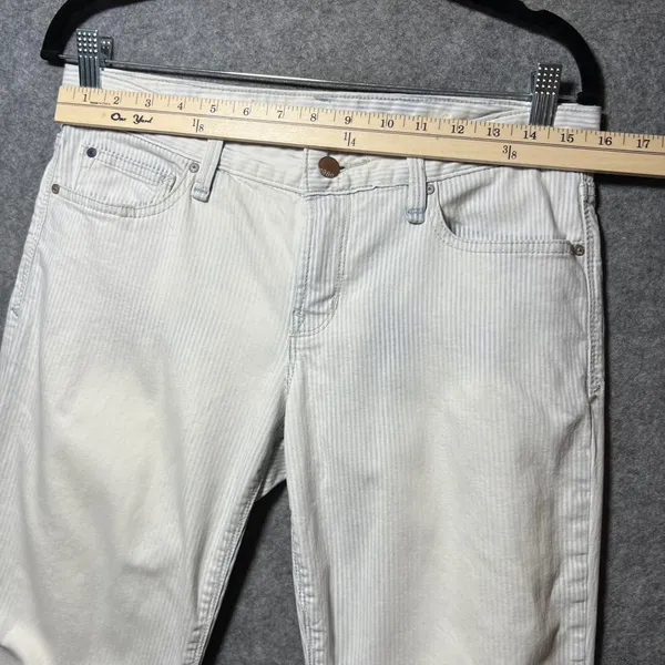 Gap 1969 Real Straight Blue White Railroad Stripe Pants‎ 28 Slim Fit - Image 4