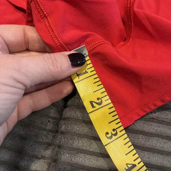 CRZ YOGA Women's Red Athletic Shorts Elastic Waist Zip Pocket Size XXS 00 - Image 3