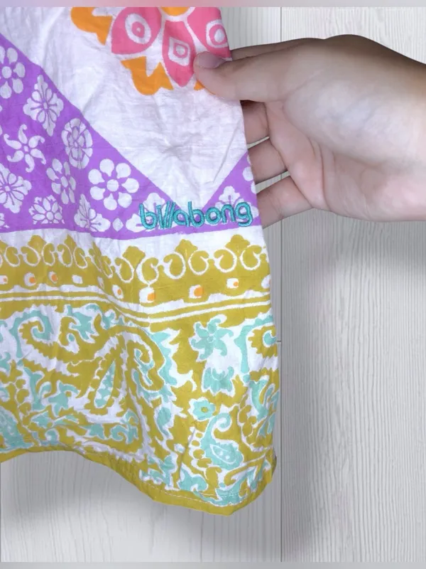 BILLABONG Boho Mandala Tile Printed Cami | Purple Yellow Tie Shoulder Top - Image 5