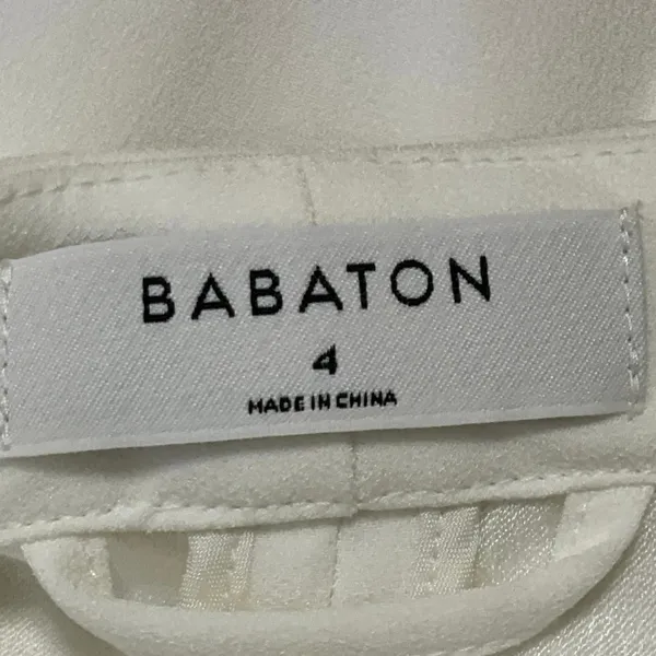 Aritzia Babaton Power Waist White Crepe Slim Fit Open Blazer Coat Jacket Size 4 - Image 4