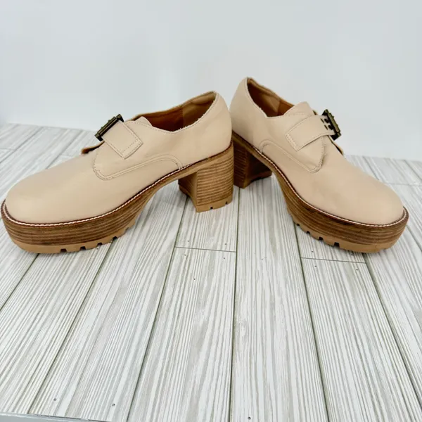 Oasis Society Sarah platform buckle block chunky heel shoes Maryjanes tan size 9 - Image 7
