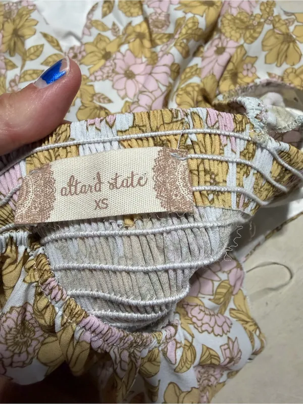 Altar’d state Floral Ruffle Strap Tank Top NWT MSRP$55 XS - Image 7