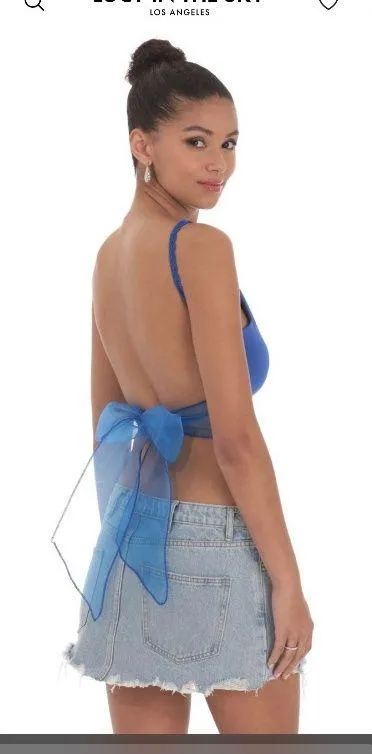 Lucy in the Sky blue backless tank - Image 3