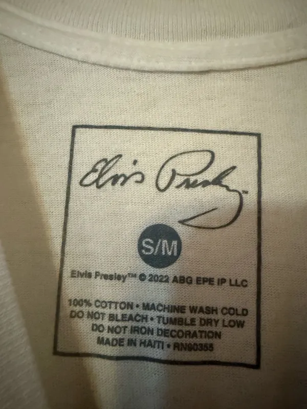 Elvis Presley White Size M - Image 3