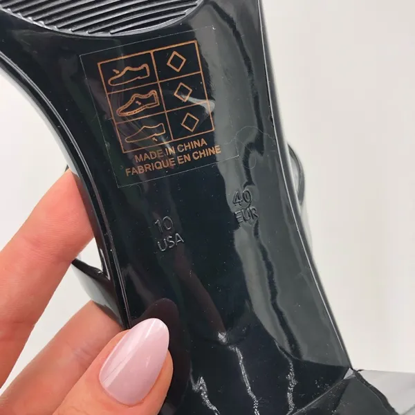 NWOT Black Jeffrey Campbell Jamm-3 Jelly Slide Sandal Heels Size 10 - Image 12