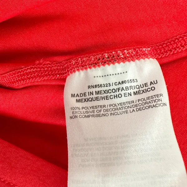 Nike | Dri-Fit V-Neck Shirt | Red | Size M - Image 6
