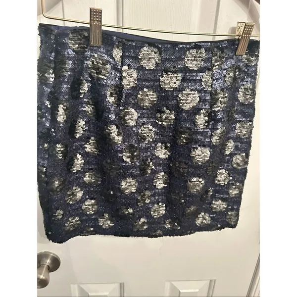 Broadway & Broome Womens skirt sequin size 0 blue sexy going out - Image 3