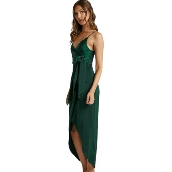 ShowPo - NWT How Will I Know Midi Wrap Waist Tie Tulip Hem Dress Sz 2 - Image 12