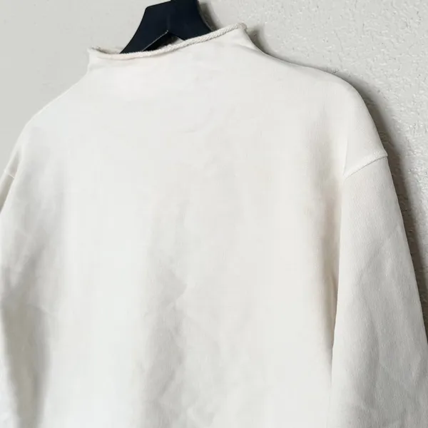 Madewell Sweatshirt Long-Sleeve Funnel-Neck Parchment Relaxed Size XS‎ - Image 5