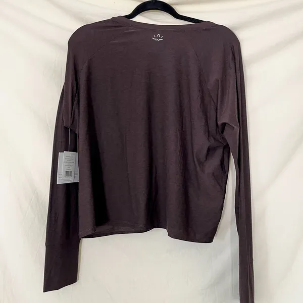 NWT Beyond Yoga Featherweight Daydreamer Pullover L Dark Brown - Image 6