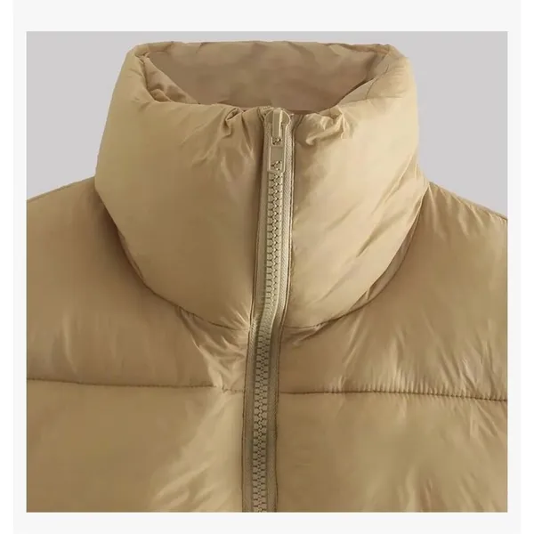 NEW Crop Puffer Vest Winter Lightweight M - Image 3