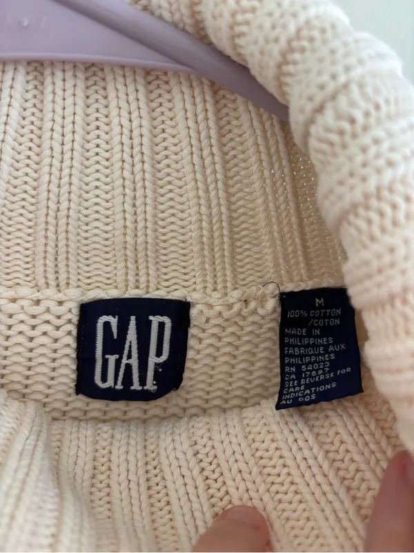 GAP Turtleneck Cable Knit Sweater Dress - Image 2