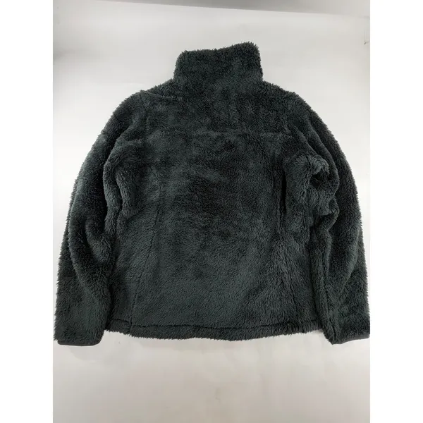 Columbia Womens Dark Green High Pile Fleece Full Zip Jacket Large Pockets Cozy - Image 2