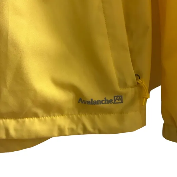 Avalanche Outdoor Supply Company Yellow Hooded Rain Jacket Women's‎ Small - Image 2