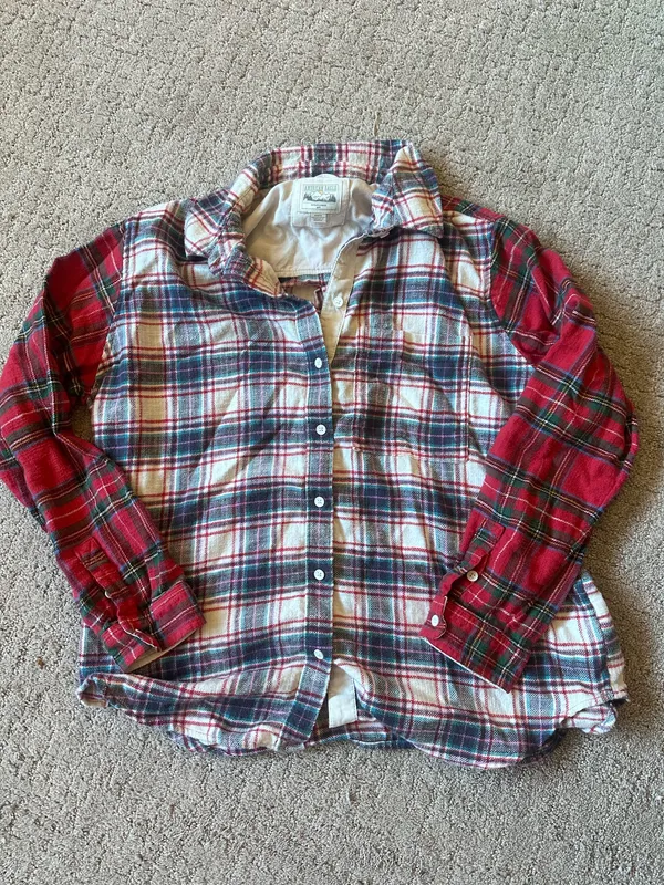 American Eagle 100% cotton plaid flannel size M 🍂 - Image 4
