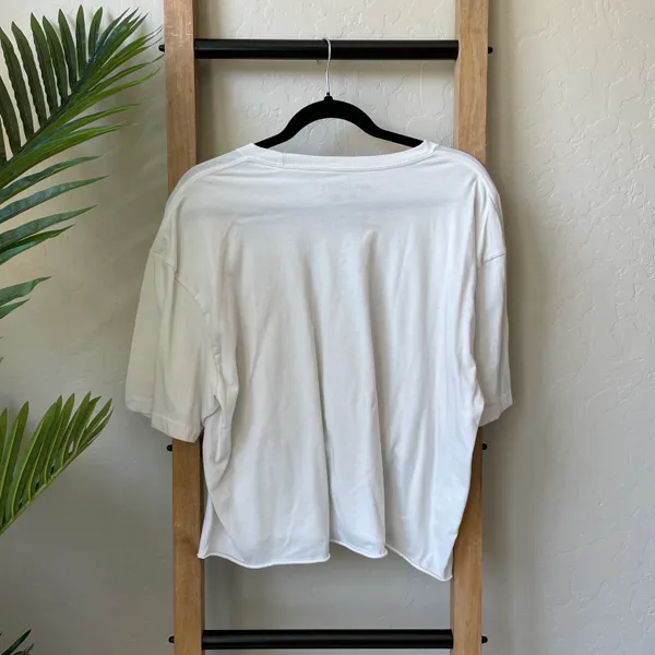 Riot Society White Short Sleeve with Stitched Red “California” Logo Top T-Shirt - Image 6