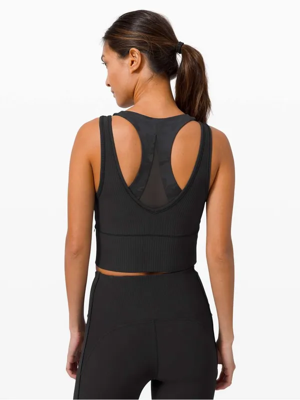 Lululemon Power Pivot Ribbed Crop Tank Top yoga Pilates gym activewear training - Image 2